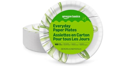 Amazon Basics Everyday Disposable Paper Plates