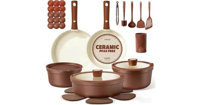 Carote 22-Piece Ceramic Cookware Set