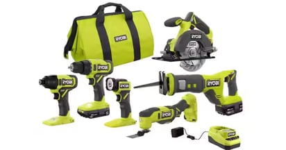 ONE+ 18V Cordless 6-Tool Combo Kit at Home Depot