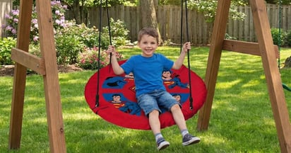 Superman Saucer Tree Swing for Kids at Walmart