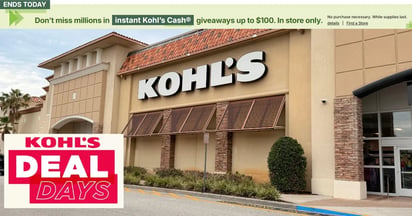 Kohl’s Deal Days Kohls Cash Giveaway