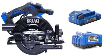 Kobalt 24V Brushless Circular Saw Starter Kit