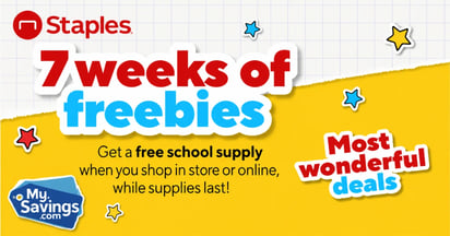 Staples 7 Weeks of Freebies