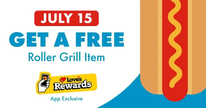Loves Travel Stops Free Hot Dog