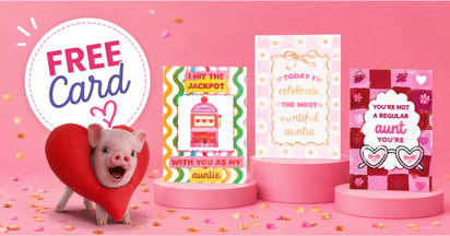 Moonpig Free Auntie Card