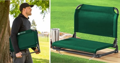 Ozark Trail Extra-Wide Dark Green Stadium Seat