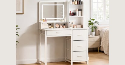 Makeup Vanity with Mirror and Lights at Walmart