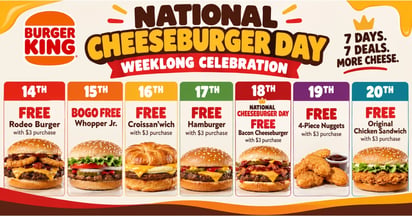 Burger King National Cheeseburger Day