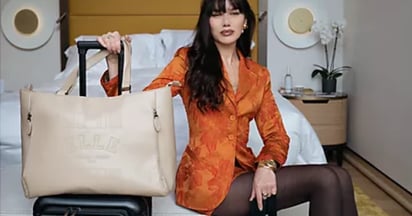 Elle Roamer Vegan Leather Weekender Tote Bag