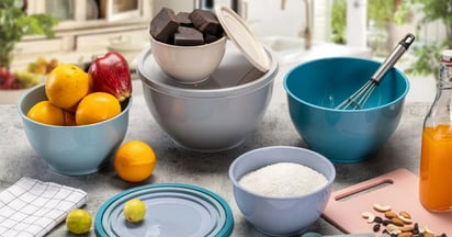 Mainstays 10-Piece Plastic Mixing Bowl Set