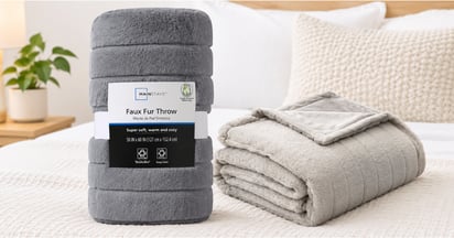 Faux Fur Blanket at walmart