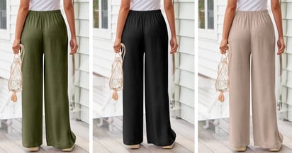 Women’s Wide Leg Linen Pants at Walmart