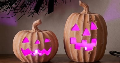 Terracotta Jack-o-Lantern Pumpkins on Amazon