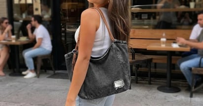 Women Denim Tote Bag Casual Trendy Crossbody