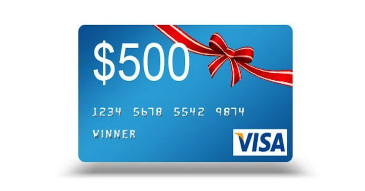 Win A 500 Visa Prepaid Gift Card