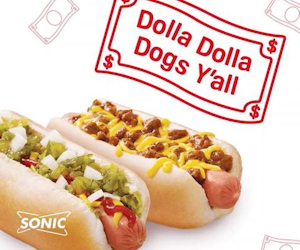 Sonic Drive-In - TODAY ONLY! Get $1 Chili Cheese Coneys ALL DAY