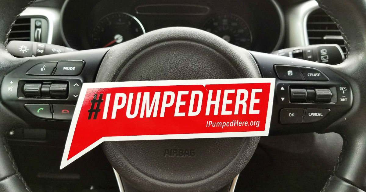 FREE #IPumpedHere Sticker