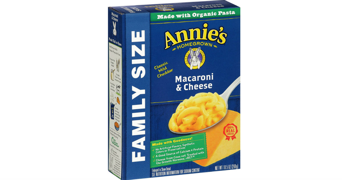 Annie's Family Size Macaroni and Cheese $1.14 Each Shipped HURRY