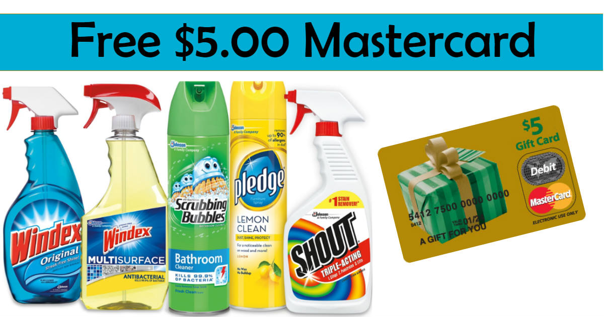 Free $5 Mastercard With The Purchase of SC Johnson Products