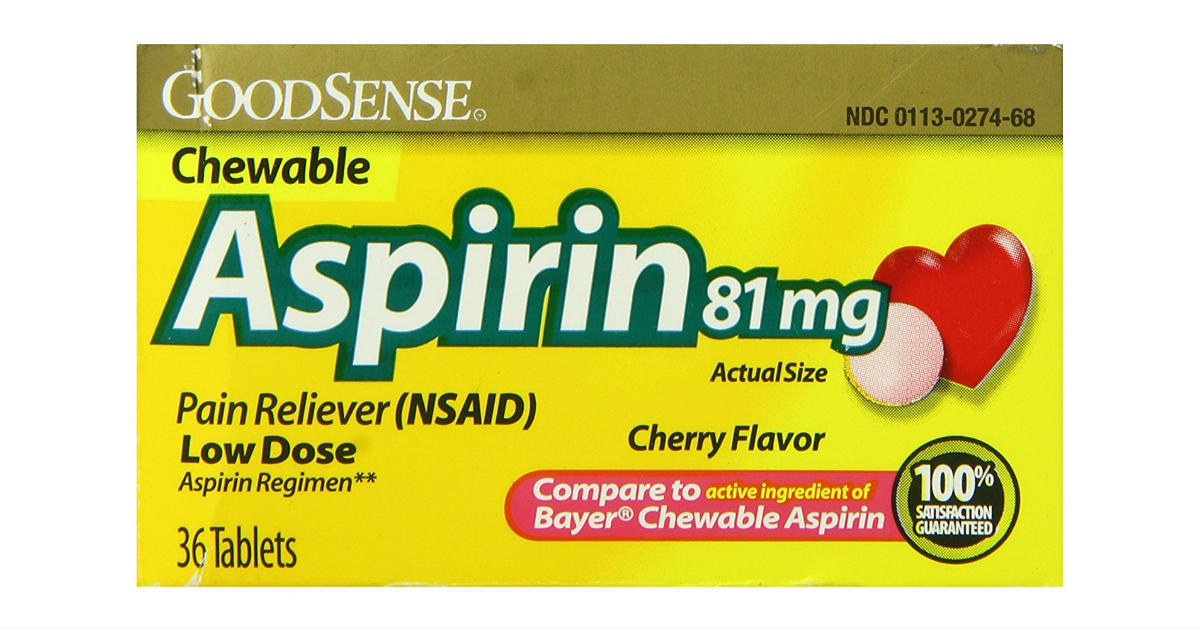 GoodSense Aspirin Pain Reliever Chews 36ct Only 1.81 on Amazon Daily