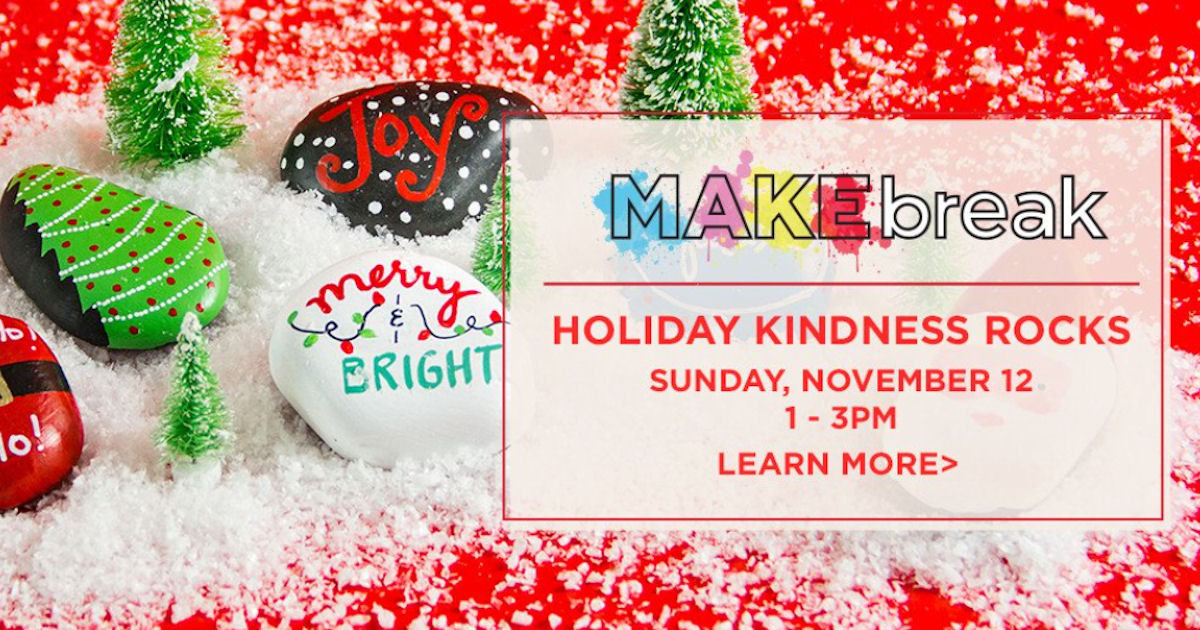 free holiday kindness rocks makebreak event at michaels free free holiday samples