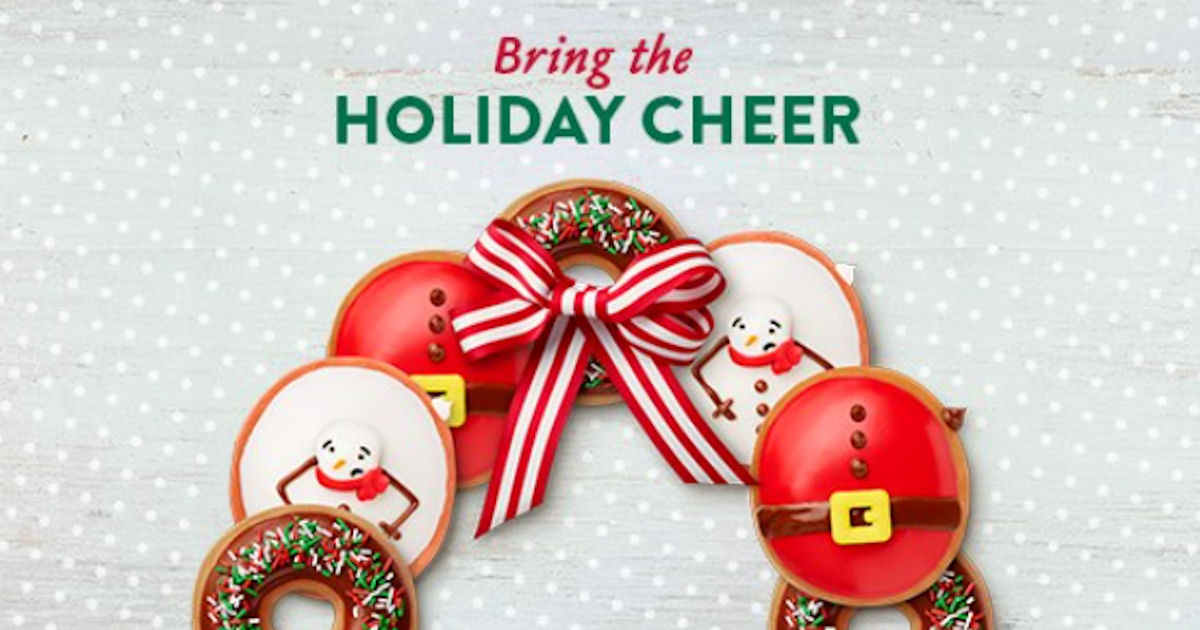 free holiday doughnut with the krispy kreme app today free free holiday samples