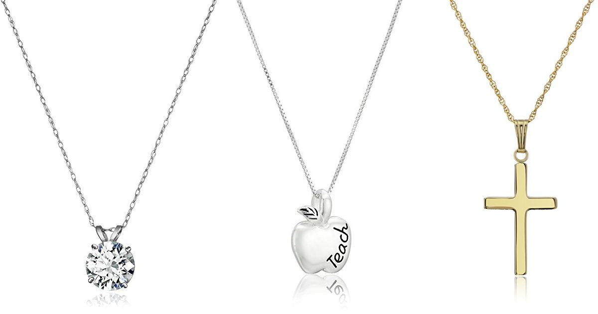 Amazon 75% off Jewelry Sale - 10k Gold Swarovski Necklace $28.99 - Daily Deals & Coupons