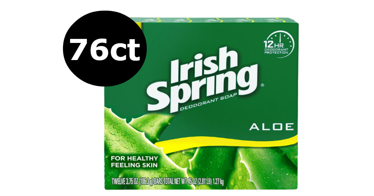 Irish Spring Aloe Vera Bar Soap $0.45 each Shipped on Amazon