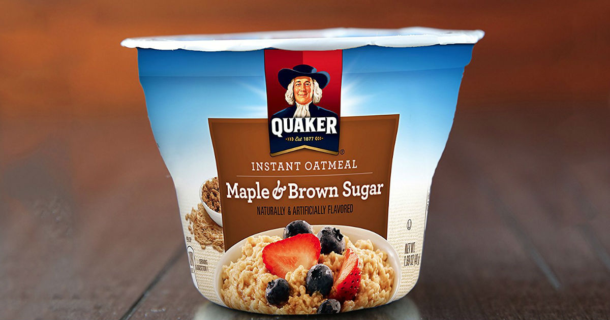 Quaker Instant Oatmeal Cups $0.59 Each Shipped on Amazon