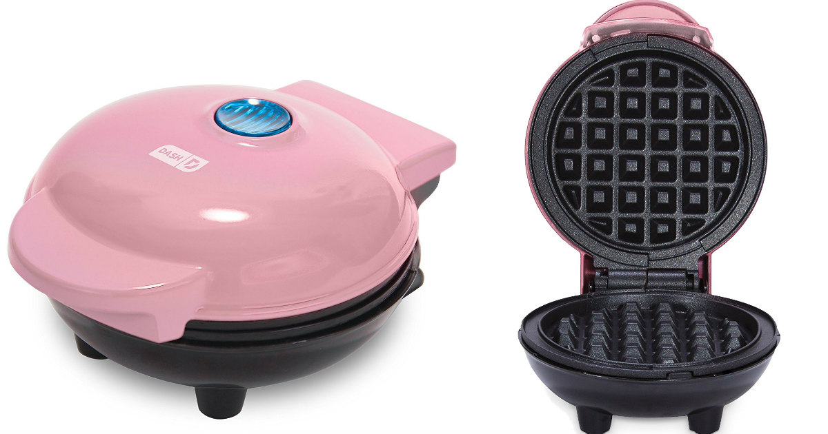 dash mini waffle maker pink