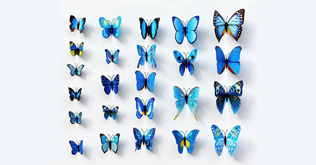3D Butterfly Wall Decor 24ct on Sale for $1.93 + Free Shipping - Daily