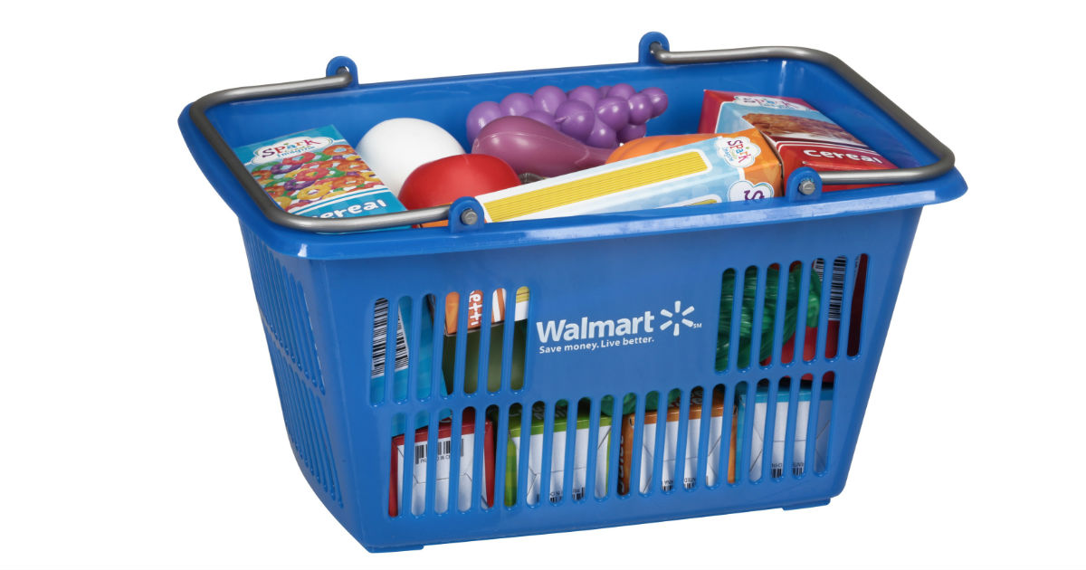 Walmart Shopping Basket with 25 Piece Play Food Set for 2.99 Daily