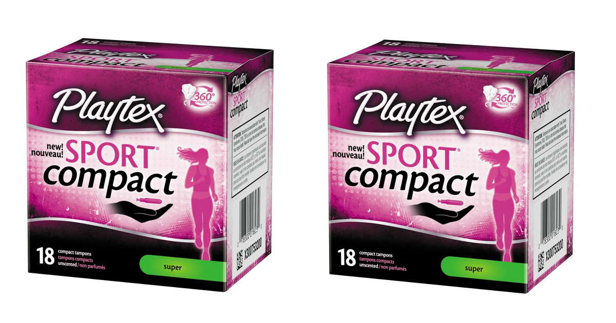 Playtex Sport Compact Tampons.