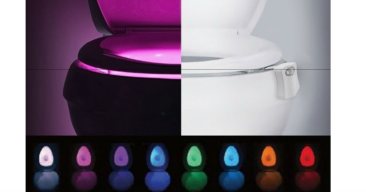 LED Motion Activated Toilet Nightlight on Sale for $2.99 Shipped