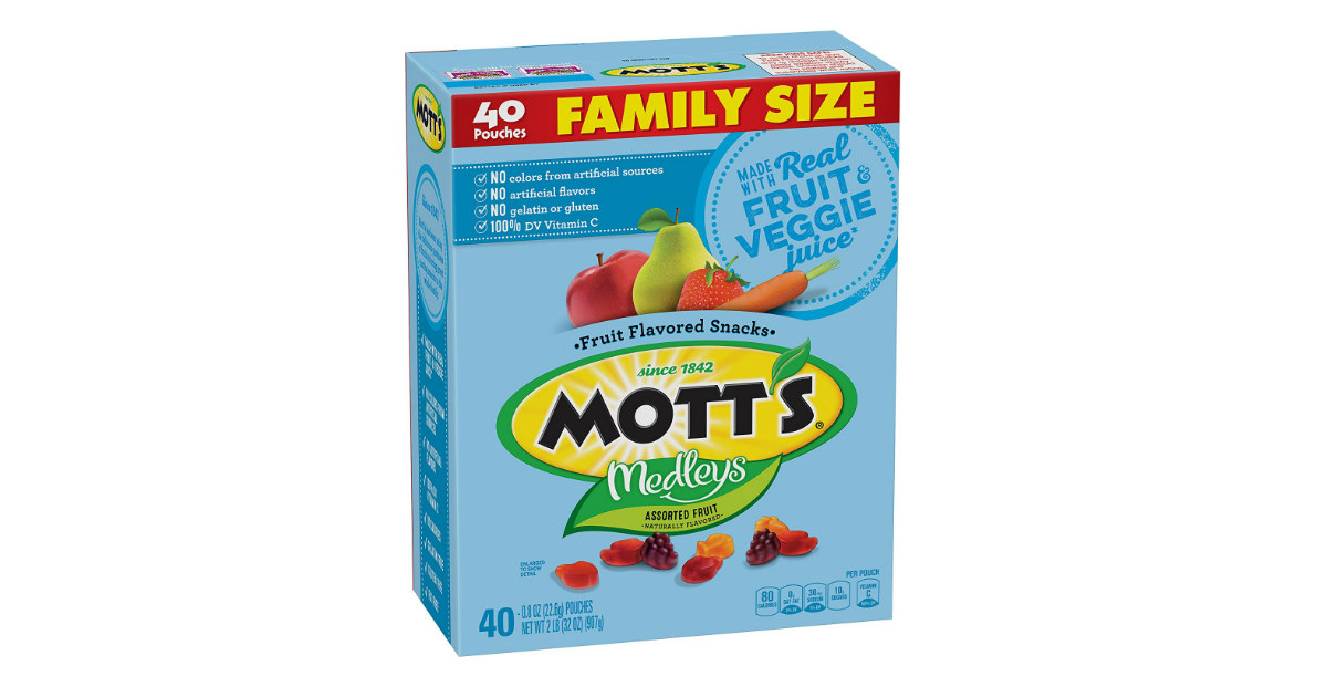 Motts Medleys Fruit Snacks at Amazon