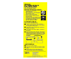 Battery Jump Start Sticker