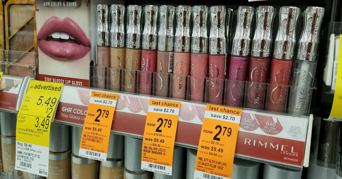 Rimmel Cosmetics clearance at Walgreens