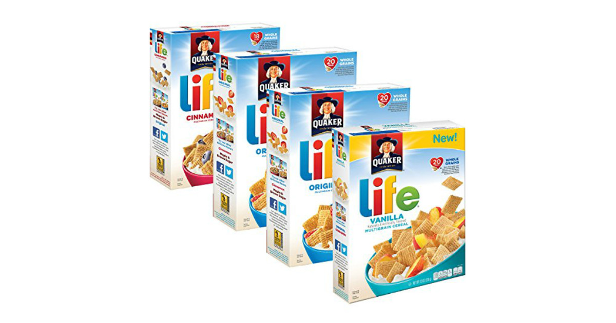 Quaker Life cereal at Amazon