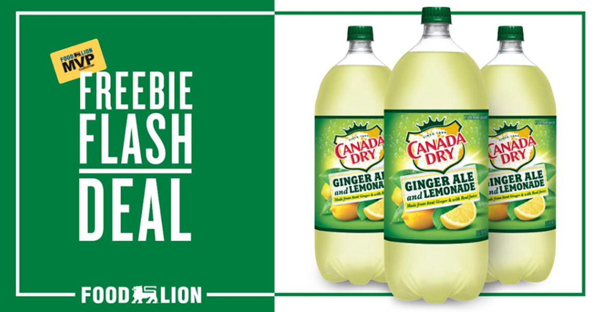 Free Canada Dry Ginger Ale + Lemonade at Food Lion Free Product Samples