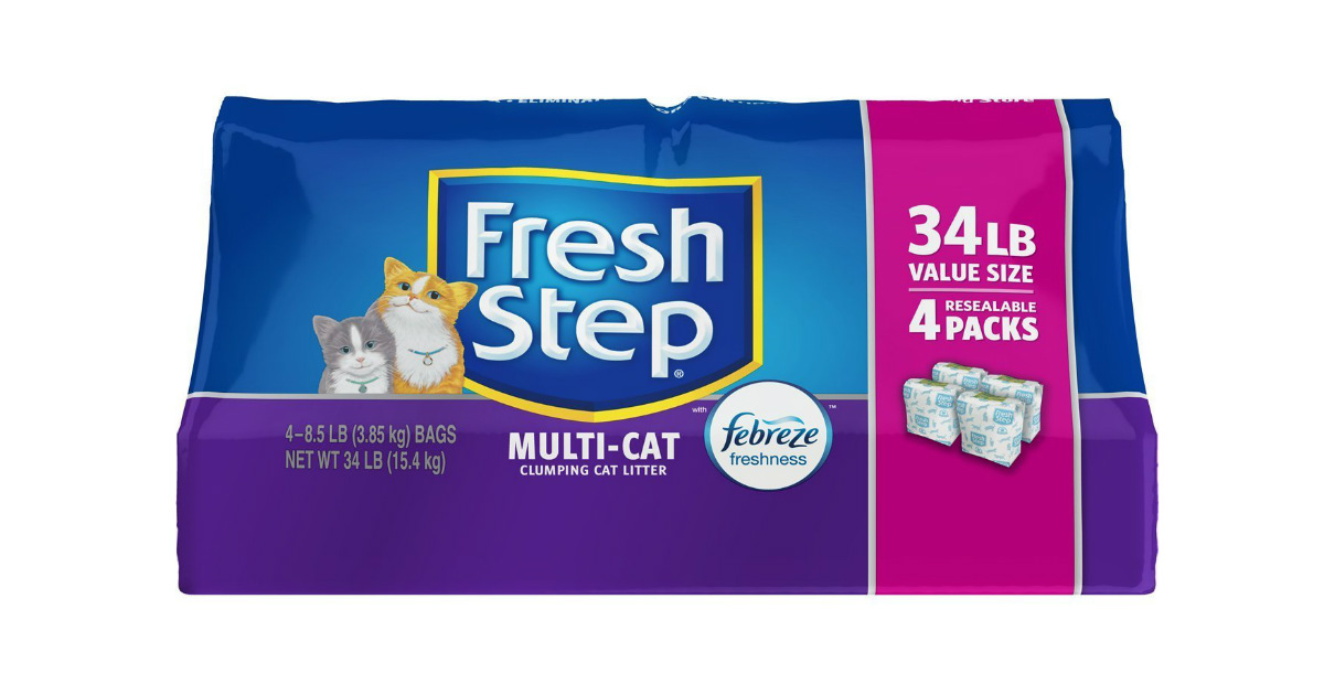 Fresh Step 34 lbs. MultiCat Litter Only 12.79 at Amazon Daily Deals