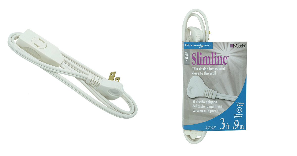 Slimline Extension Cord 3ft. Only 2.79 on Amazon (Reg. 10) Daily
