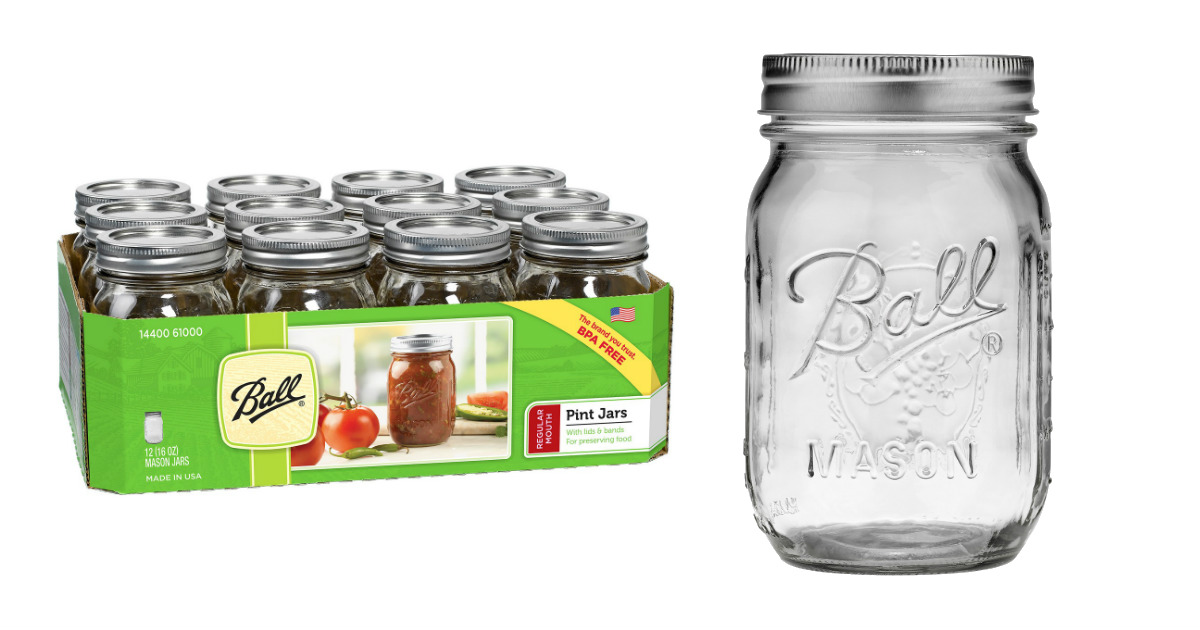 Ball Mason Jars 12 pk Only $6.07 (Reg $17.43) at Walmart