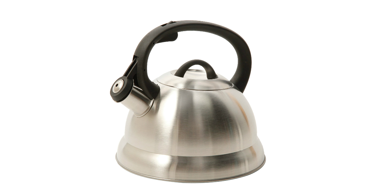 Stainless steel tea kettle on Amazon
