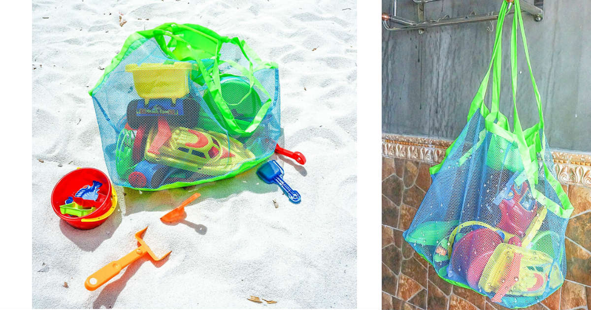 Foldable Extra Large Sand Away Beach Bag Only 6.99 at Amazon Daily Deals & Coupons