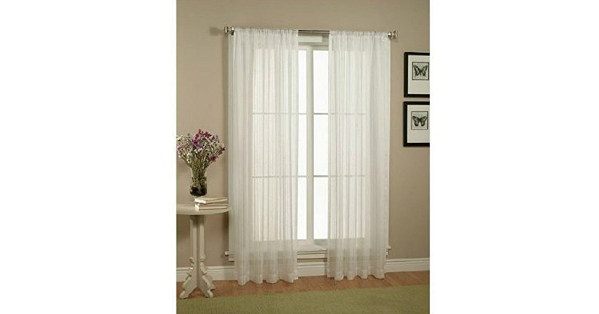 2 Piece Sheer Curtains deal at Amazon