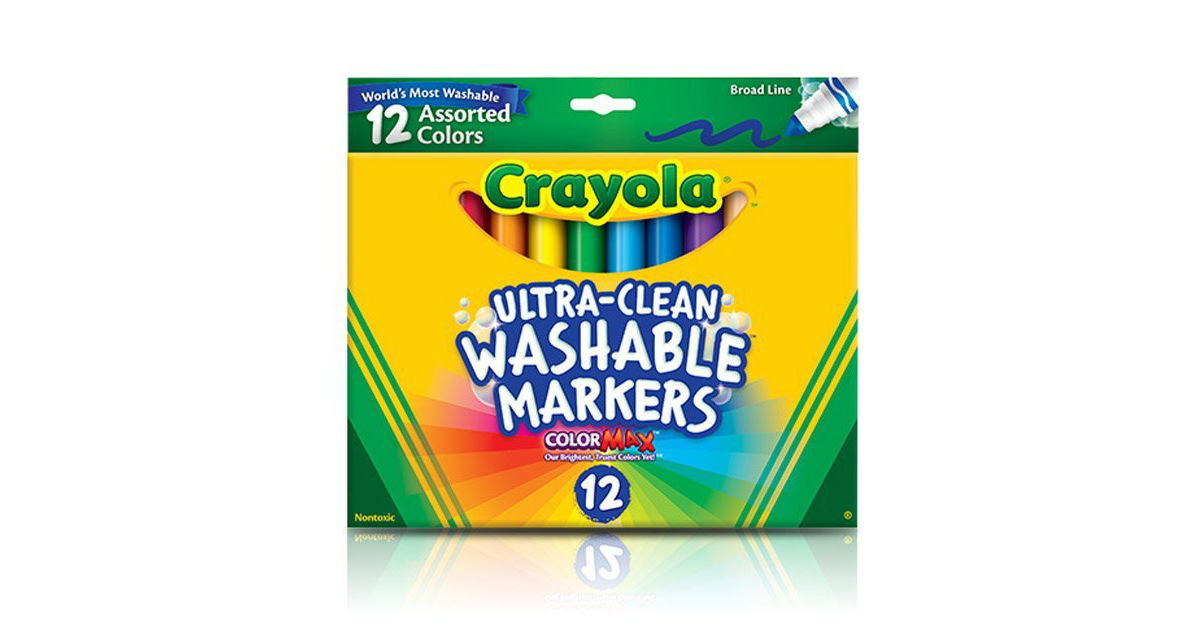 Crayola 12 ct. UltraClean Washable Markers Only 5.62 on Amazon