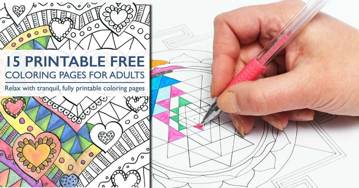 15 FREE Coloring Pages for Adu...