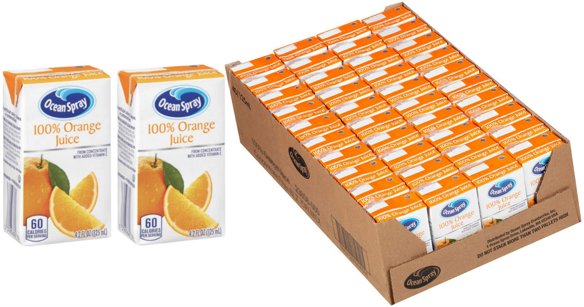 Ocean Spray Orange Juice Boxes 40-Pk ONLY $7.03 at Amazon