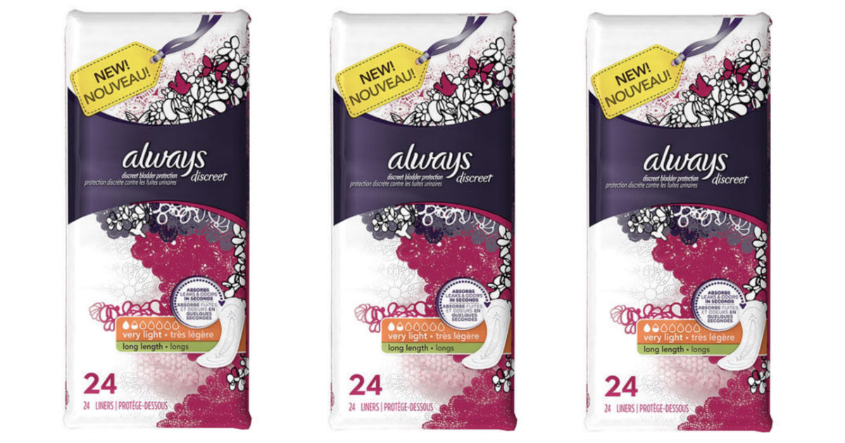 HighValue Always Discreet Liners Coupon Coupons