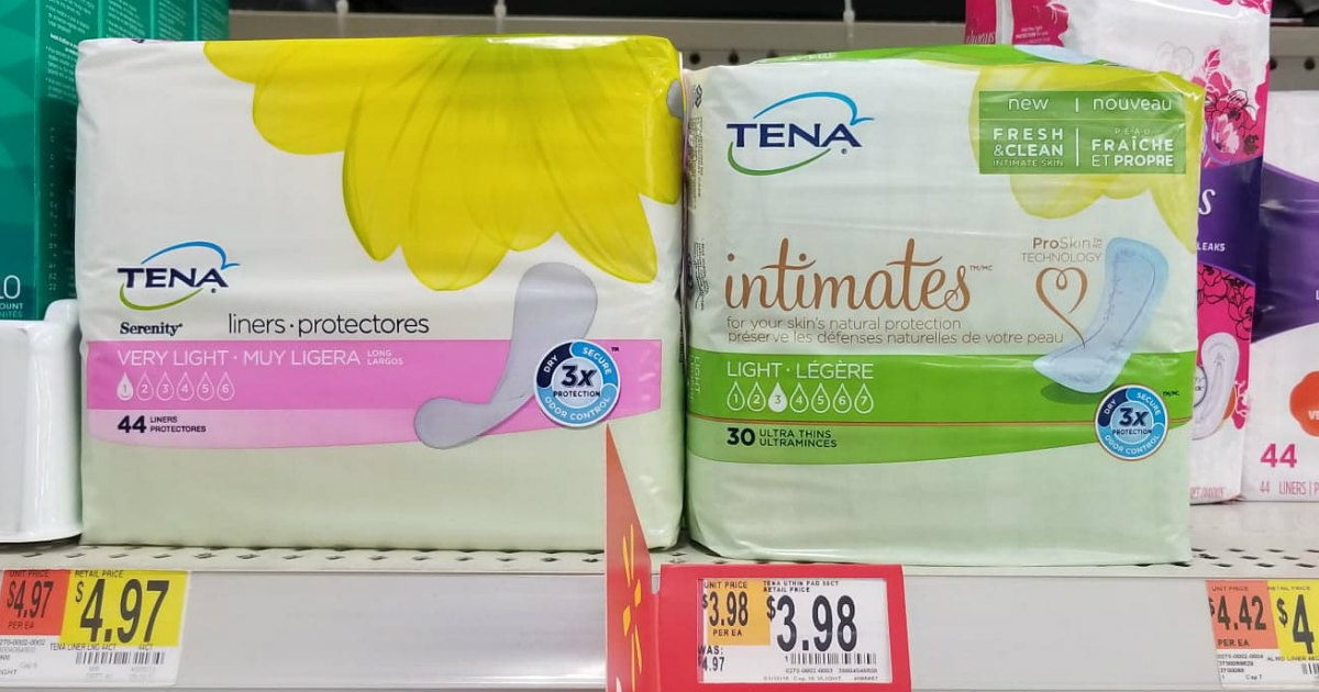 Tena Incontinence Extremely Slender Pads Simply $0.98 at Walmart photo regarding Tena Coupons Printable identify Tena Incontinence Extremely Slender Pads Basically $0.98 at Walmart
